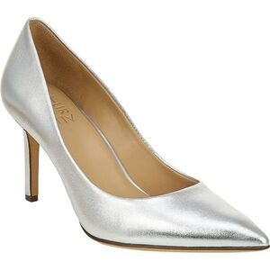 Naturalizer Anna Pump in Silver Leather